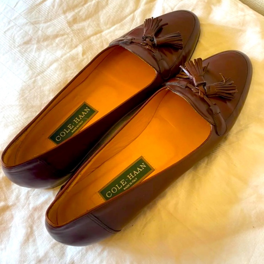 Cole Han leather tassel loafers